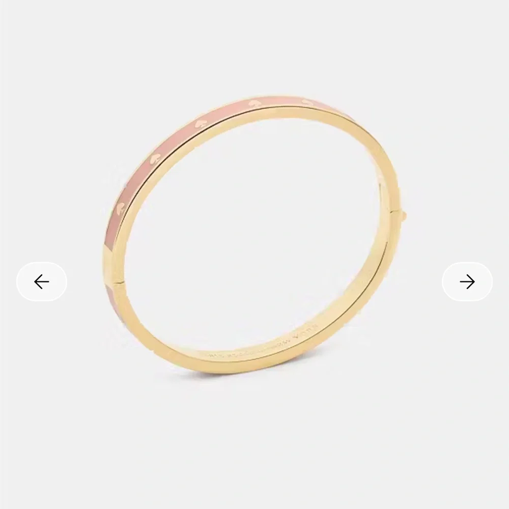 Kate spade spot the spade bangle bracelet gold pink 🩷♠️ - Picture 9 of 11